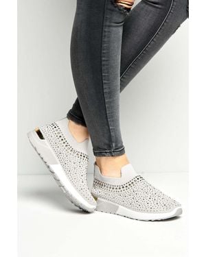 Miss Diva Ari Slip On Trainers - Grey