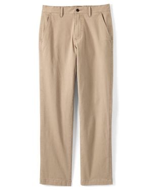 Lands' End Comfort Waist Classic Fit Flannel Lined Stretch Chinos - Natural