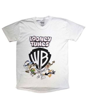 Looney Tunes Warner Bros Shield T-Shirt - White