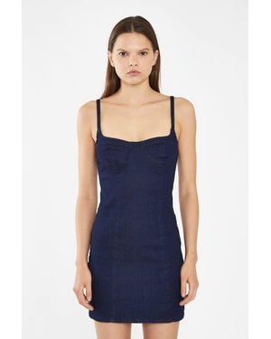 Shnoo Denim Corset Mini-Dress - Blue