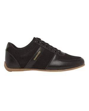 Lambretta Euro Vertical Stripe Low Cut Flat Trainers - Black