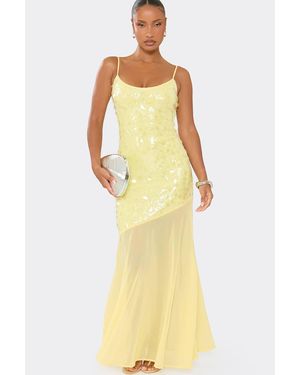 EGO Strappy Sequin Maxi Dress - Yellow