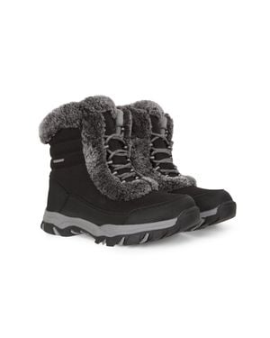 Mountain Warehouse 'Ohio' Short Thermal Snow Boots Warm Snow Proof Flexible Winter Shoes - Black