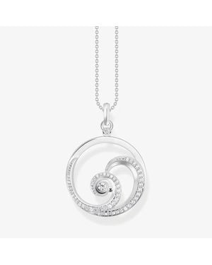 Thomas Sabo Wave Pendant Necklace Ke2143-051-14-L45V - White