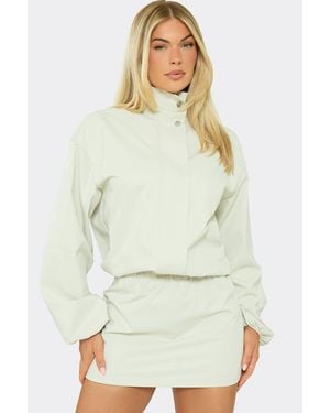 EGO Long Sleeve Mini Dress - White