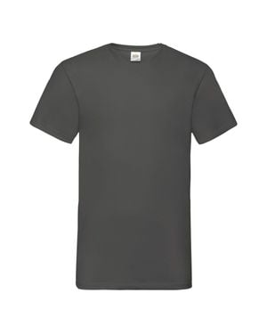 Fruit Of The Loom Valueweight V-Neck, Short Sleeve T-Shirt - Grey