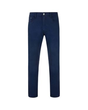 KAM Jeanswear Alba Slim Fit Stretch Chino Trouser For - Blue