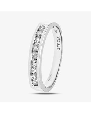 T.H.Baker 9Ct 0.33Ct Diamond Channel Set Half Eternity Ring - White