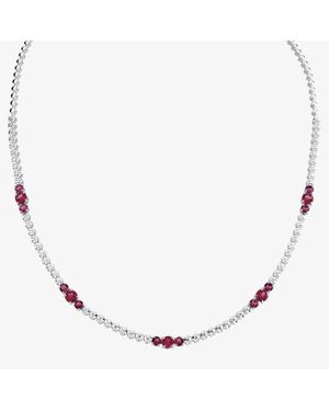 T.H.Baker 18Ct Ruby & Diamond Fancy Necklace Hsn1062(Ru) - Brown