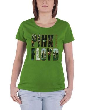 Pink Floyd Echoes Album Montage Skinny Fit T-Shirt - Green