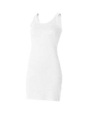 Skinni Fit Extra Long Stretch Tank Top Vest - White