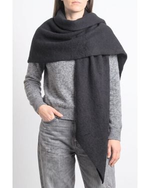 SARTA Evie Heavyweight Asymmetric Scarf - Grey