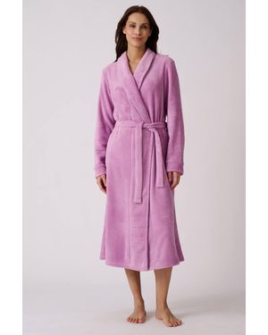 DAMART Cosy Fleece Dressing Gown - Pink