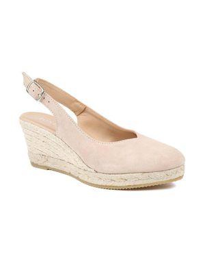 Jones Bootmaker Raisa Leather Buckle Fasten Espadrilles - Natural