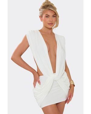 EGO Sleeveless Cut Out Mini Dress - White