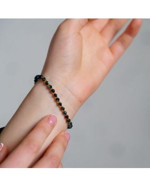 The Colourful Aura Mutlicolour Crystal Beaded Sparkle Minmalist Elegant Bracelet - Blue