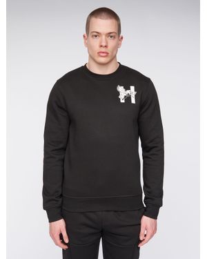 Henleys Moorehen Carbon Brushed Crew Neck Sweatshirt - Grey