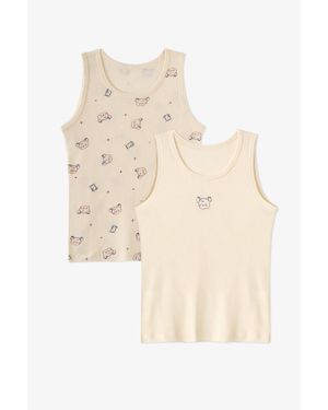 Penti Cute Animals Print Tank Top - Natural