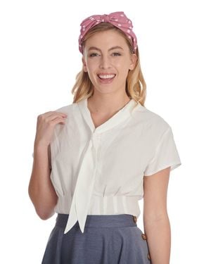 Banned Retro Summer Ahoy Blouse - White