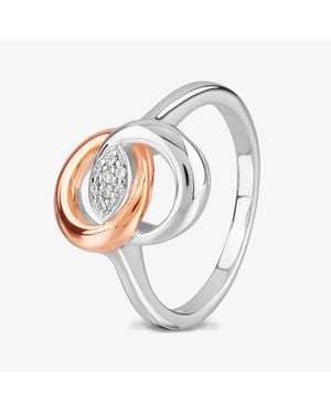Rosa Lea Pave Intertwined Rings Band Bj-R2745Crg0.5M 58 - Metallic