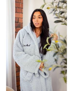 Lulabay Personalised Premium Dressing Gown - Grey