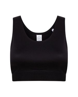 Skinni Fit Fashion Sleeveless Crop Top - Black
