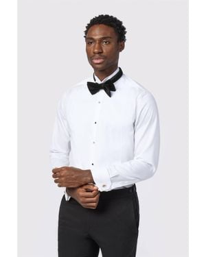 Alexandre Silver Label Long Sleeve Wing Collar Tailored Formal Shirt - White