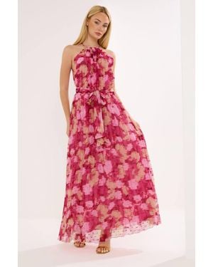 Star by Julien MacDonald Blurred Abstract Metallic Pleated Dress
