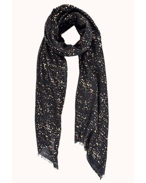 SARTA Speckle Lightweight Foil Scarf - Black