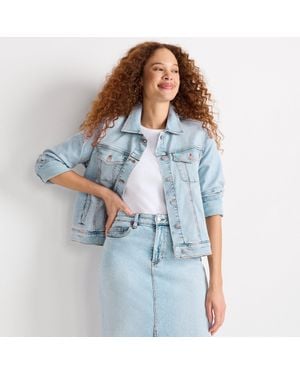 Lands' End Denim Trucker Jacket - Blue