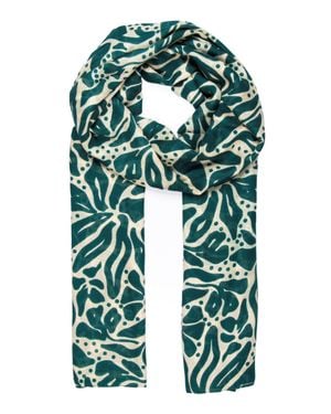 SARTA Allie Lightweight Floral Scarf - Green