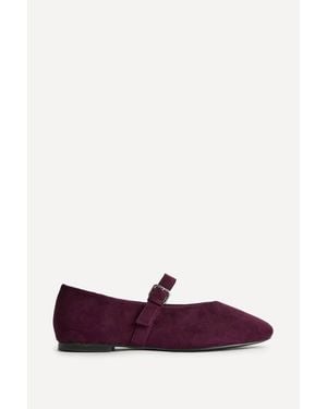 Linzi Nadira Mary Jane Style Flats - Purple