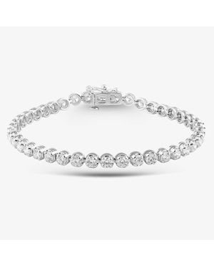 T.H.Baker 9Ct 5.00Ct Certificated Lab Grown Diamond Tennis Bracelet Lgb15917-500 (Wg) - Metallic