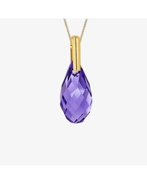 T.H.Baker 9Ct Crystal Dropper Necklace 1.68.7121 - Purple