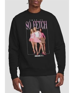 Mean Girls So Fetch 90S Crew Sweatshirt - Black