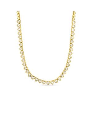 Denise Pacini - IL Diamante Collection Yasmin Heart Delicate Tennis Necklace - Metallic