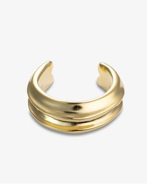 Denise Pacini - Geometric Collection Isa Double Ridge Open Cuff Bracelet - Metallic