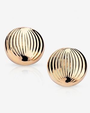 Denise Pacini - Bold Collection Adriana Sculptural Statement Earrings - Metallic