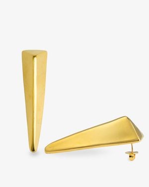 Denise Pacini - Abstract Collection Isadora Long Tapered Statement Earrings - Yellow