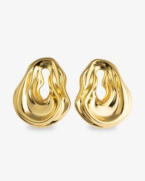 Denise Pacini - Abstract Collection Clarice Sculptural Organic Statement Earrings - Metallic