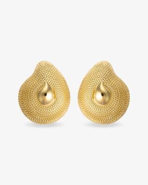 Denise Pacini - Abstract Collection Chiara Textured Teardrop Statement Earrings - Natural