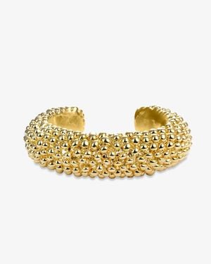 Denise Pacini - Abstract Collection Monica Beaded Open Cuff Statement Bracelet - Metallic