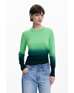 Desigual Pull Fin Dégradé - Vert