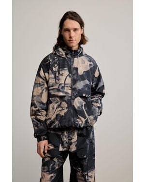 Desigual Veste Imprimée Gaugin, Homme, Polyamide, Noir - Bleu