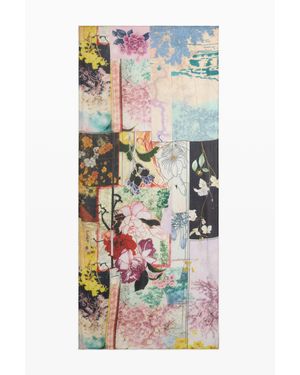 Desigual Foulard Stampato Rettangolare, Viscosa - Bianco