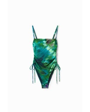 Desigual Costume A Fascia Tie-Dye, Verde