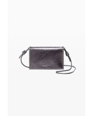 Desigual Grande Portamonete Convertibile Metallizzato, Donna, Poliuretano - Multicolore