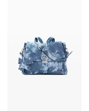 Desigual Borsa Denim Media, Blu