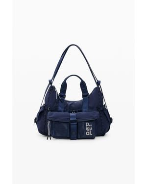 Desigual Zaino Medio, Poliammide, Blu