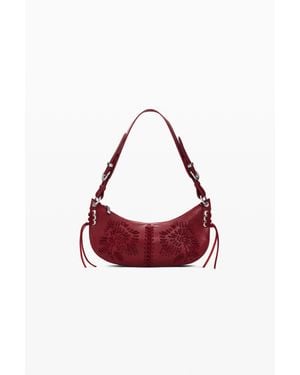 Desigual Borsa Ricami Media, Poliuretano, Rosso